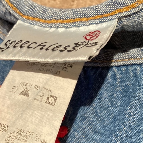 Vintage  Mirrored Floral Embroidered Denim… - Picture 13 of 16